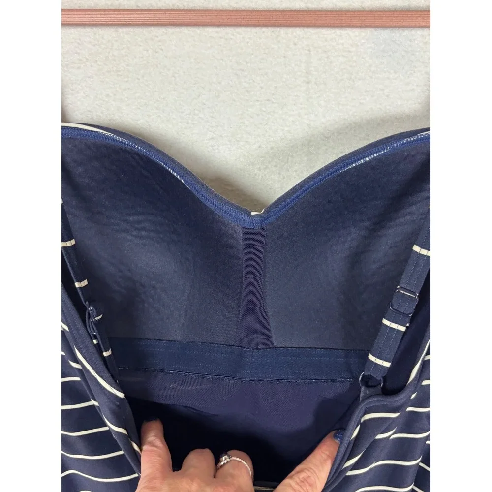 NIPTUCK SWIM Multi Fit Cup Sorrento Stripe Joanne One Piece Swimsuit Sz 10 Navy - Picture 8 of 8
